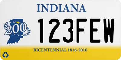 IN license plate 123FEW