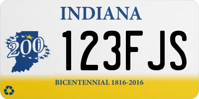 IN license plate 123FJS