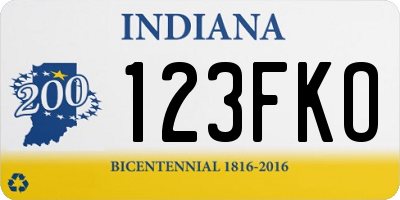 IN license plate 123FKO