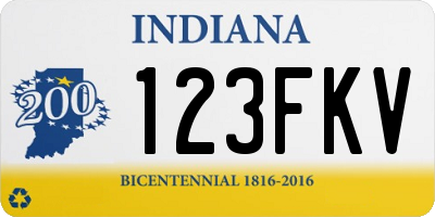 IN license plate 123FKV