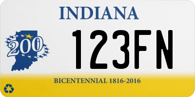 IN license plate 123FN