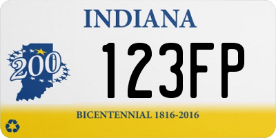 IN license plate 123FP