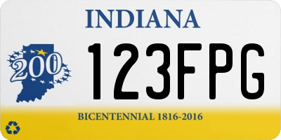 IN license plate 123FPG
