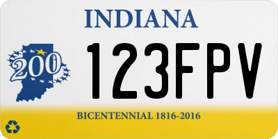 IN license plate 123FPV