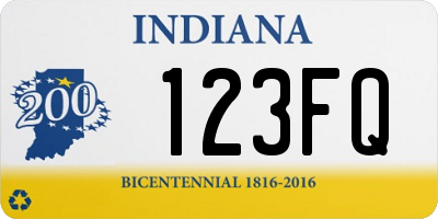 IN license plate 123FQ