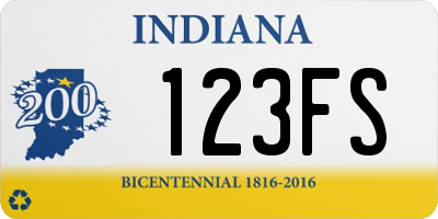 IN license plate 123FS