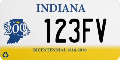 IN license plate 123FV