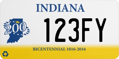 IN license plate 123FY