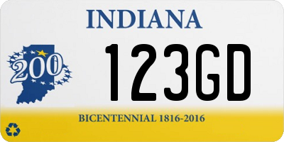 IN license plate 123GD