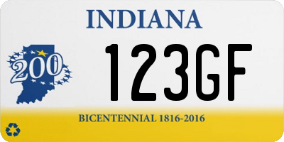 IN license plate 123GF