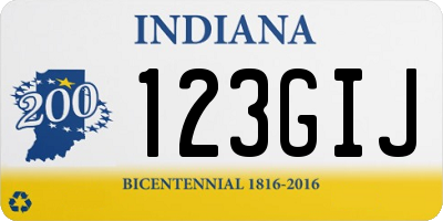 IN license plate 123GIJ