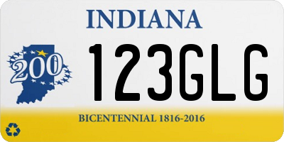 IN license plate 123GLG