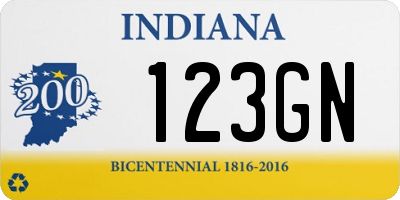 IN license plate 123GN