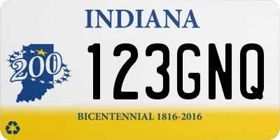 IN license plate 123GNQ