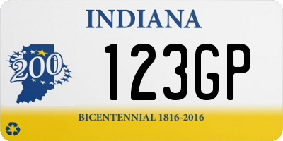 IN license plate 123GP