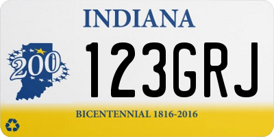 IN license plate 123GRJ