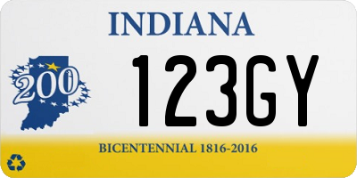 IN license plate 123GY