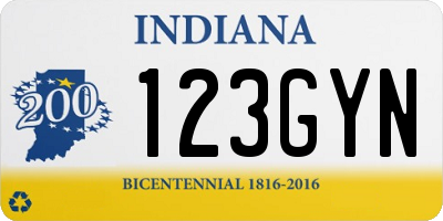 IN license plate 123GYN