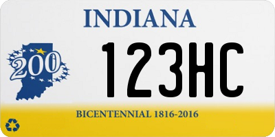 IN license plate 123HC