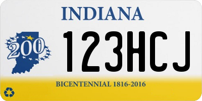 IN license plate 123HCJ
