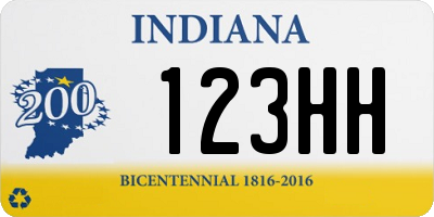 IN license plate 123HH