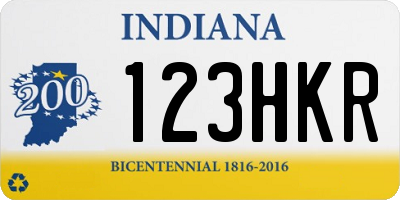 IN license plate 123HKR