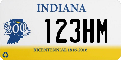 IN license plate 123HM