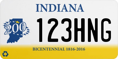 IN license plate 123HNG