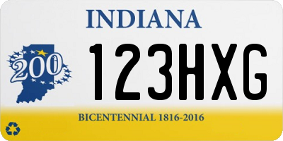 IN license plate 123HXG