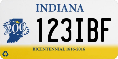 IN license plate 123IBF