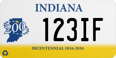 IN license plate 123IF