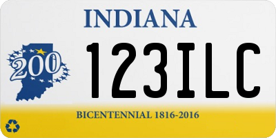 IN license plate 123ILC