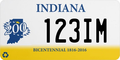 IN license plate 123IM