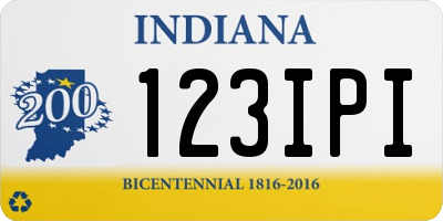 IN license plate 123IPI