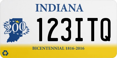 IN license plate 123ITQ