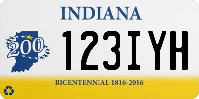 IN license plate 123IYH