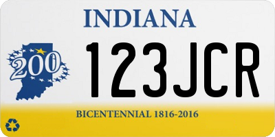 IN license plate 123JCR