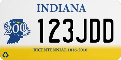 IN license plate 123JDD