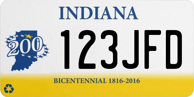 IN license plate 123JFD