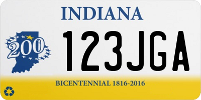 IN license plate 123JGA