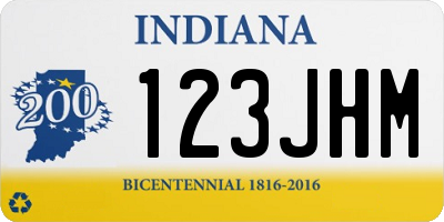 IN license plate 123JHM