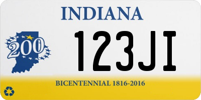 IN license plate 123JI