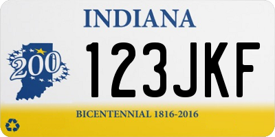 IN license plate 123JKF