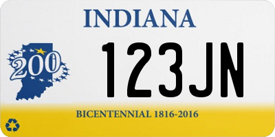 IN license plate 123JN