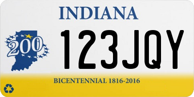 IN license plate 123JQY