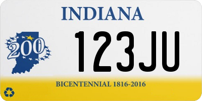 IN license plate 123JU