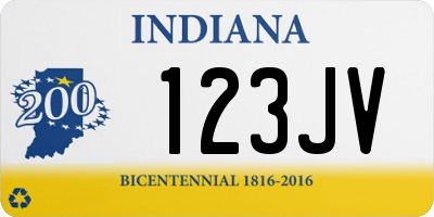 IN license plate 123JV