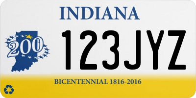 IN license plate 123JYZ