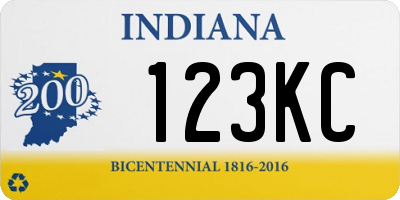 IN license plate 123KC