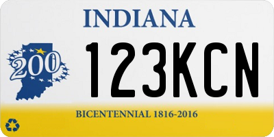 IN license plate 123KCN